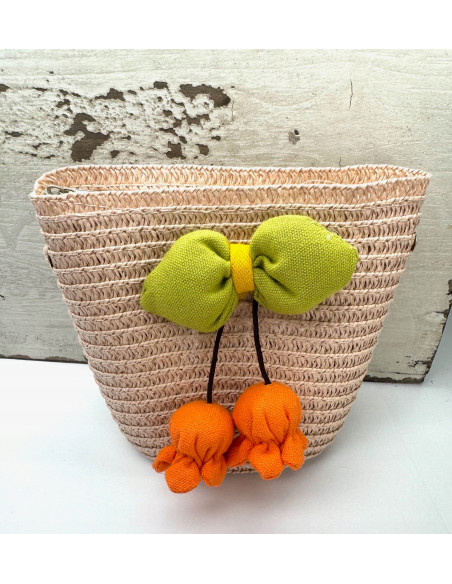 Torebka dziecięca Koszyczek pleciony Kwiatki Kwiat Koszyk dla dziewczynki