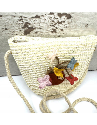 Torebka dziecięca Koszyczek pleciony Kwiatki...
