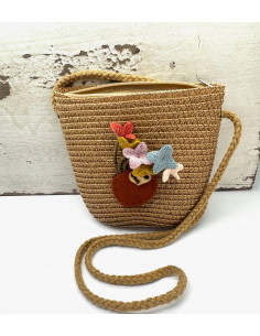 Torebka dziecięca Koszyczek pleciony Kwiatki Kwiat Koszyk...