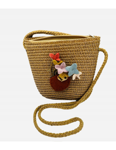 Torebka dziecięca Koszyczek pleciony Kwiatki...