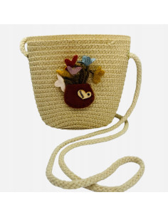 Torebka dziecięca Koszyczek pleciony Kwiatki Kwiat Koszyk...