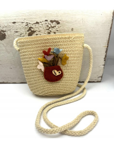 Torebka dziecięca Koszyczek pleciony Kwiatki Kwiat Koszyk... 2