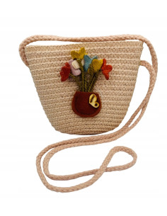 Torebka dziecięca Koszyczek pleciony Kwiatki Kwiat Koszyk...