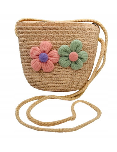 Torebka dziecięca Koszyczek pleciony Kwiatki...