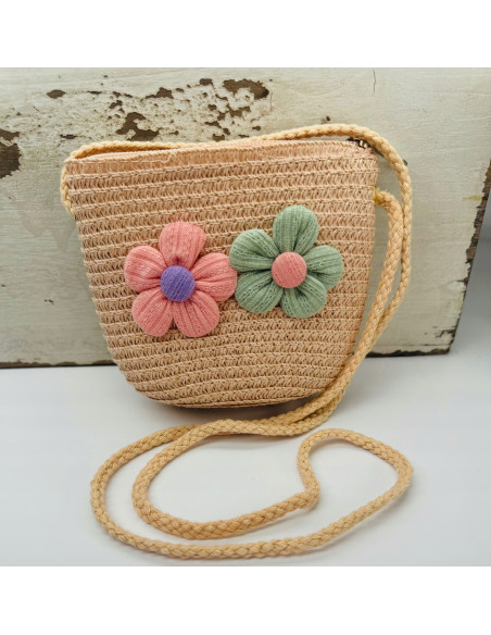 Torebka dziecięca Koszyczek pleciony Kwiatki Kwiat Koszyk dla dziewczynki