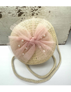 Torebka dziecięca Koszyczek pleciony Kokarda Koszyk dla...