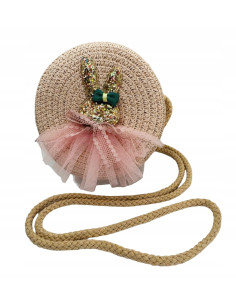 Torebka dziecięca Koszyczek pleciony Króliczek Kokardka...