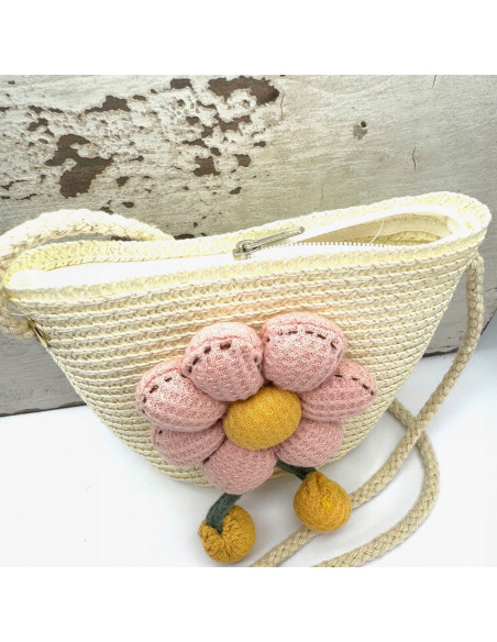 Torebka dziecięca Koszyczek pleciony Kwiatek Kwiat Koszyk dla dziewczynki