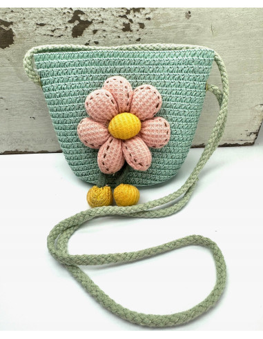 Torebka dziecięca Koszyczek pleciony Kwiatki...