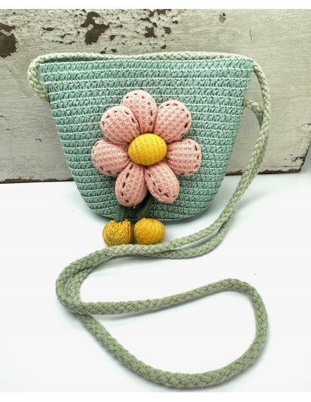 Torebka dziecięca Koszyczek pleciony Kwiatki Kwiat Koszyk dla dziewczynki