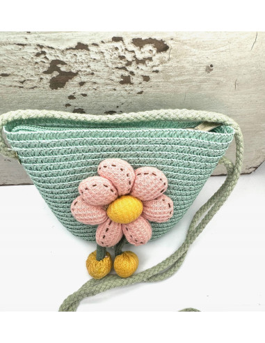 Torebka dziecięca Koszyczek pleciony Kwiatki...