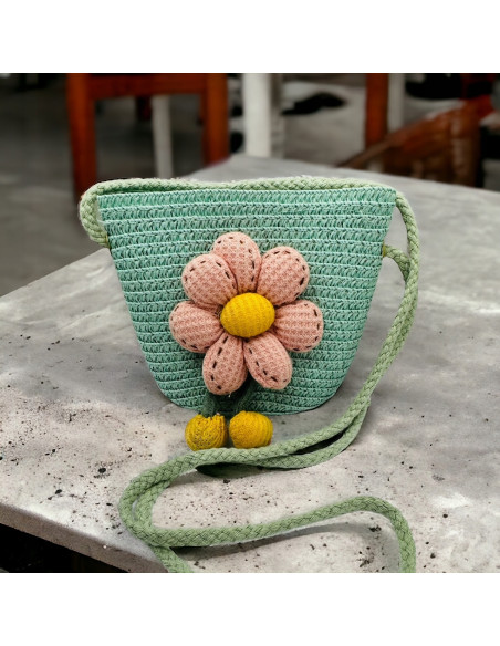 Torebka dziecięca Koszyczek pleciony Kwiatki Kwiat Koszyk dla dziewczynki