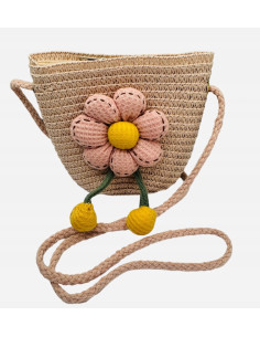 Torebka dziecięca Koszyczek pleciony Kwiatki Kwiat...