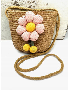 Torebka dziecięca Koszyczek pleciony Kwiatki Kwiat ciemny...