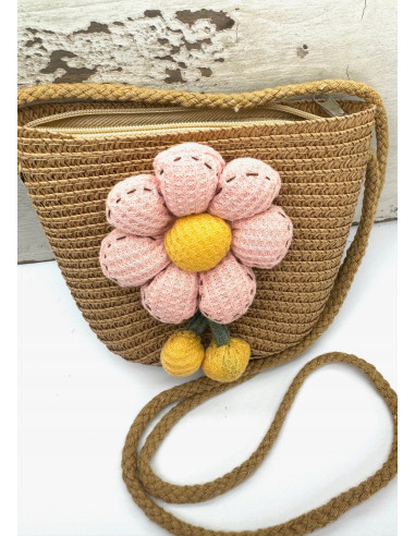 Torebka dziecięca Koszyczek pleciony Kwiatki...