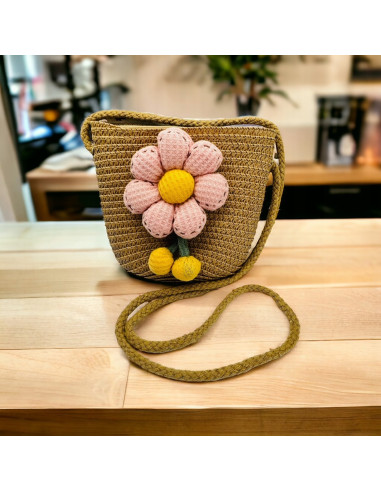 Torebka dziecięca Koszyczek pleciony Kwiatki...