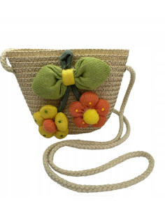 Torebka dziecięca Koszyczek pleciony Kwiatek Kwiat Beżowy...