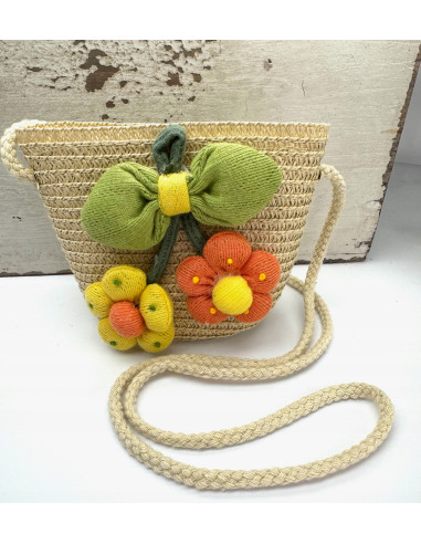 Torebka dziecięca Koszyczek pleciony Kwiatek...