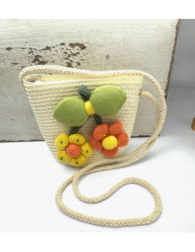 Torebka dziecięca Koszyczek pleciony Kwiatek...