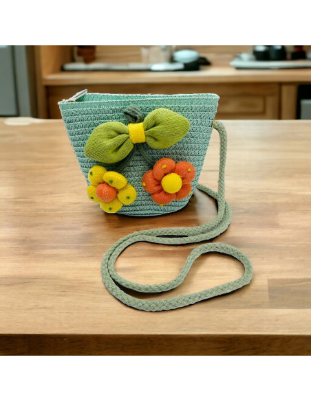 Torebka dziecięca Koszyczek pleciony Kwiatki Kwiat Koszyk dla dziewczynki