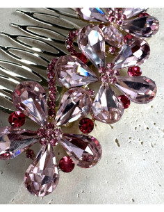 GRZEBIEŃ wsuwany do włosów wtykowy ozdobny diamenty... 2