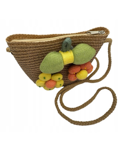 Torebka dziecięca Koszyczek pleciony Kwiatki...