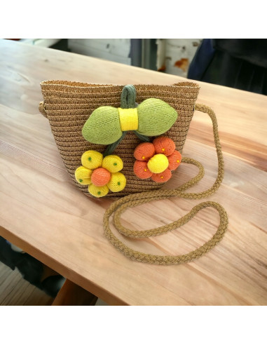Torebka dziecięca Koszyczek pleciony Kwiatki...
