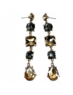 Kolczyki Lolita Accessories cyrkonie kamienie kolorowe