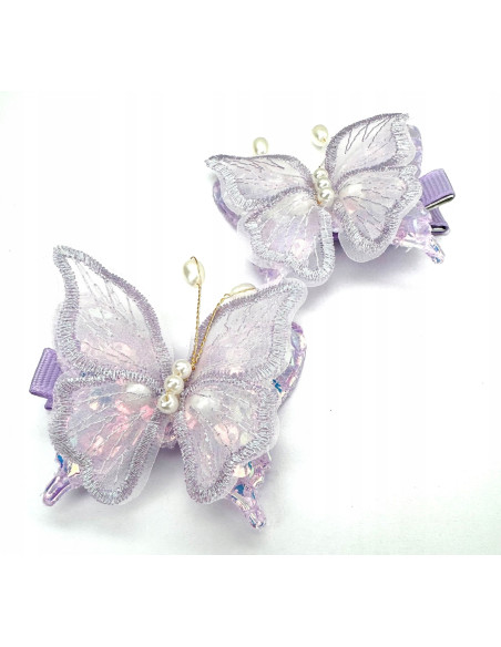 Spinki dla dziecka dziewczynki Motyle Lolita Accessories Zestaw 2 sztuki