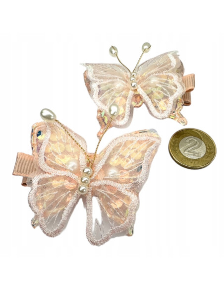 Spinki dla dziecka dziewczynki Motyle Lolita Accessories Zestaw 2 sztuki