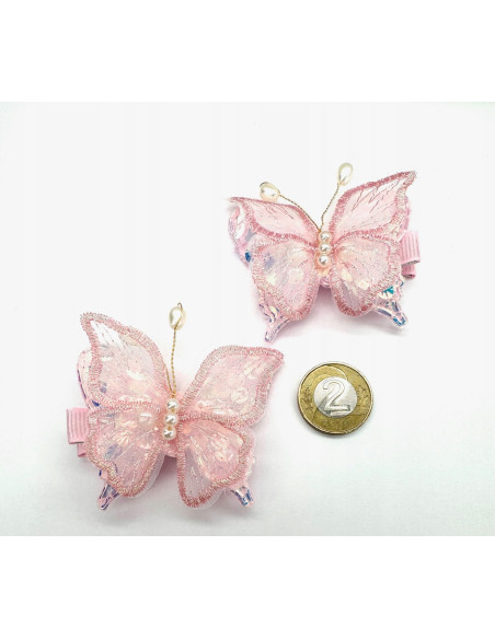 Spinki dla dziecka dziewczynki Motyle Lolita Accessories Zestaw 2 sztuki