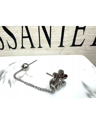 PODWÓJNY Kolczyk ze stali chirurgicznej z...