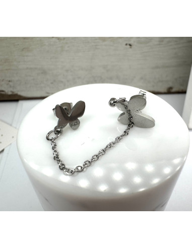 PODWÓJNY Kolczyk ze stali chirurgicznej z...