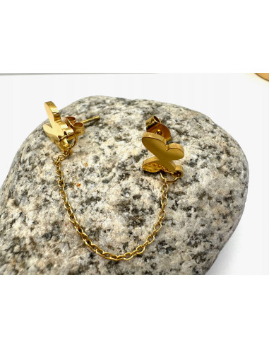 PODWÓJNY Kolczyk ze stali chirurgicznej z...