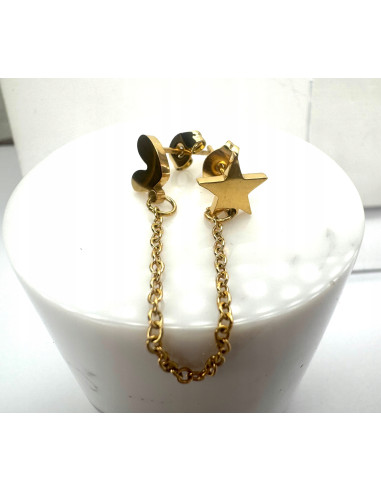 PODWÓJNY Kolczyk ze stali chirurgicznej z...