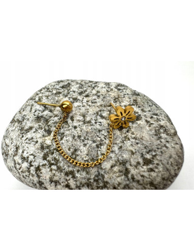 PODWÓJNY Kolczyk ze stali chirurgicznej z...