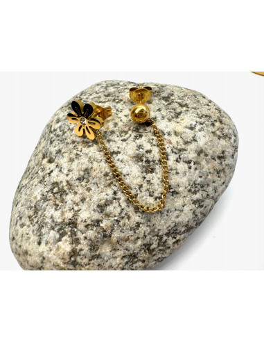 PODWÓJNY Kolczyk ze stali chirurgicznej z...