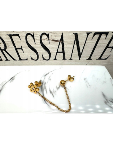 PODWÓJNY Kolczyk ze stali chirurgicznej z...