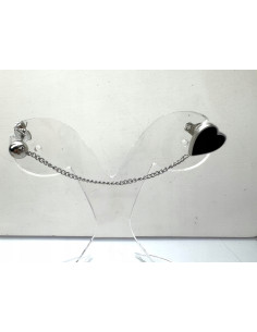 PODWÓJNY Kolczyk ze stali chirurgicznej z łańcuszkiem... 2