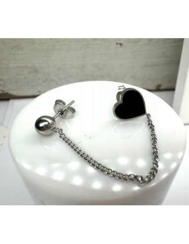 PODWÓJNY Kolczyk ze stali chirurgicznej z...