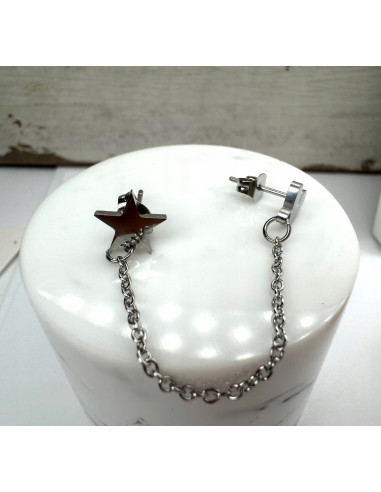 PODWÓJNY Kolczyk ze stali chirurgicznej z...