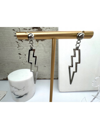 Kolczyki ze stali chirurgicznej BŁYSKAWICA...