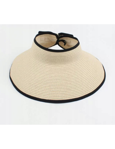 Daszek na głowę słomkowy pleciony przeciwsłoneczny Lolita Accessories