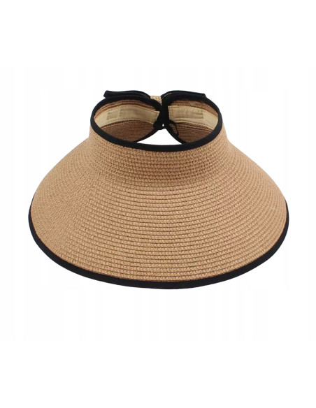 Daszek na głowę słomkowy pleciony przeciwsłoneczny Lolita Accessories
