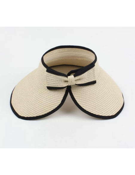 Daszek na głowę słomkowy pleciony przeciwsłoneczny Lolita Accessories