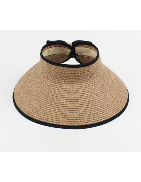 Daszek na głowę słomkowy pleciony przeciwsłoneczny Lolita Accessories