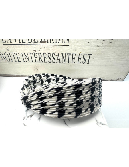 Lolita Accessories opaska do włosów W PEPITKĘ kolekcja