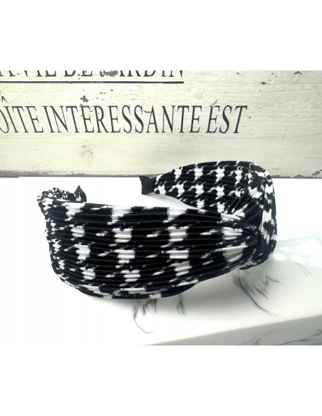 Lolita Accessories opaska do włosów W PEPITKĘ kolekcja