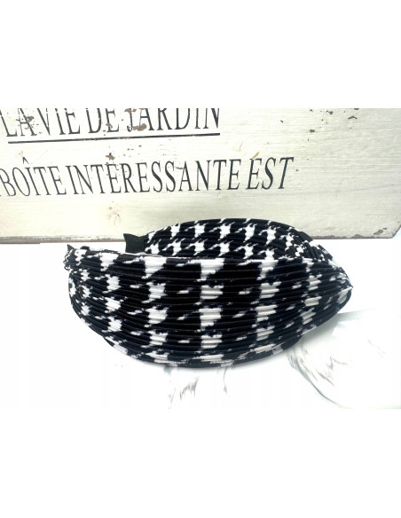 Lolita Accessories opaska do włosów W PEPITKĘ kolekcja