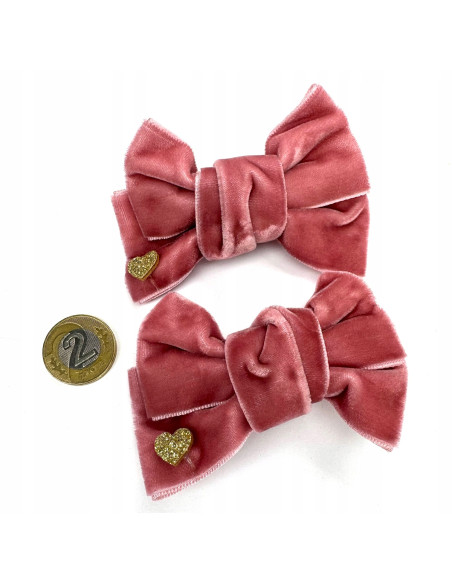 Spinki do włosów welurowe KOKARDKI PREMIUM Lolita Accessories 2 sztuki